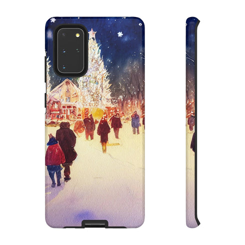 A Christmas Market in Denver Colorado - Impact Resistant Phone Case Samsung Galaxy S20+ Glossy